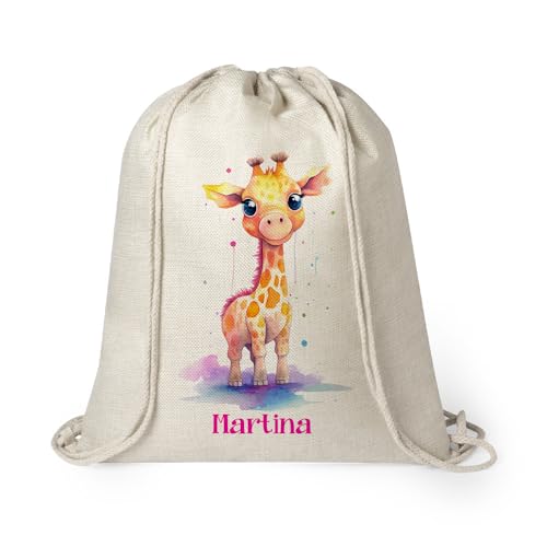 Kembilove Mochila escolar - Mochila saco infantil - Mochilas infantiles personalizadas con nombre y bonitos diseños - Regalo cumpleaños niños colegio o guardería (Modelo 6)