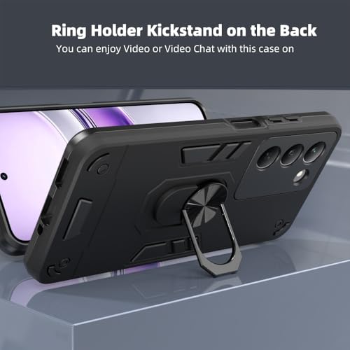 Image of NDCOM for Realme 14x 5G Mobile Cover Case| Realme P3x 5G Back Cover | Realme Narzo 80x 5G Back Cover for Enhanced Protection and Style | Ring Holder Case