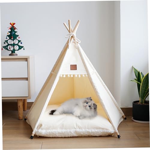 Tipi de chien portable de 24 pouces avec coussin doux et ardoise - 6