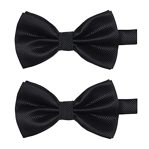 SRJE 2 Pièces Noeud papillon pour homme avec pochette Noeud papillon ou noeud avec crochet Boutons de manchette noués noeud papillon pour hommes pour les mariages, avec un costume ou un smoking Cover