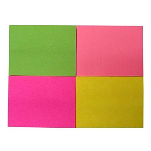Bloco Adesivo Para Recado Fluorescente 38x50 C/ 100 Folhas Leonora, Colorido