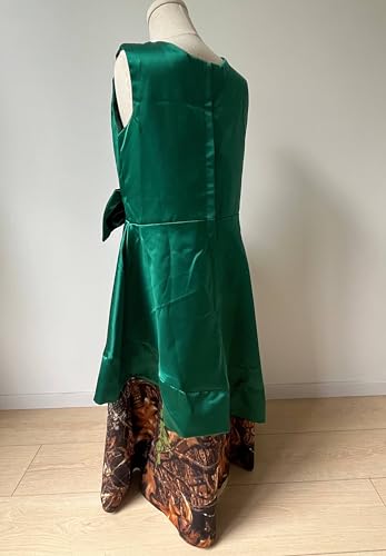 YINGJIABride Junior Bridesmaid Dresses Camo and Satin Flower Girl Pageant Dress4