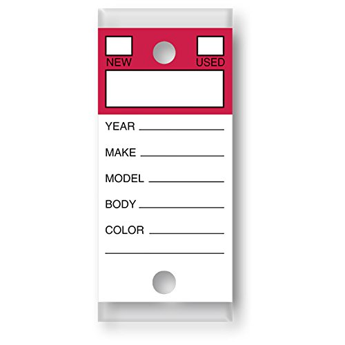 VERSA-TAGS Genuine Key Tags (Color Top - Red)