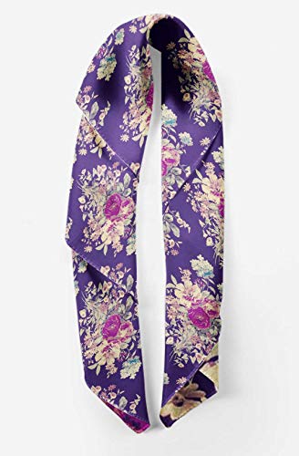 Bimba Pure Silk Printed Scarf Dupatta Head Neck Wrap Bandanas For Women