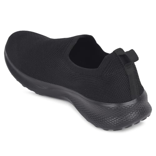 Image of Liberty Leap7x GHD-89E Men Sports Walking Shoes - Black & Grey | Comfortable and Durable Slip-On Closure - Suitable for Non-Lacing Running, Gym, Jogging and Outdoor Shoes for Man - Cushioned Footbed