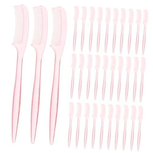 Gogogmee Professional Eyelash Brush Eyebrow Comb 100pcs Lash Tools Set False Lashes Spoolies Makeup Brush for Salon Personal Use Random Color
