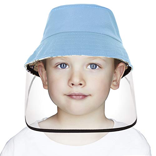 BLACK JACK K K Bucket Hat with Removable Full Face Shield for Kids