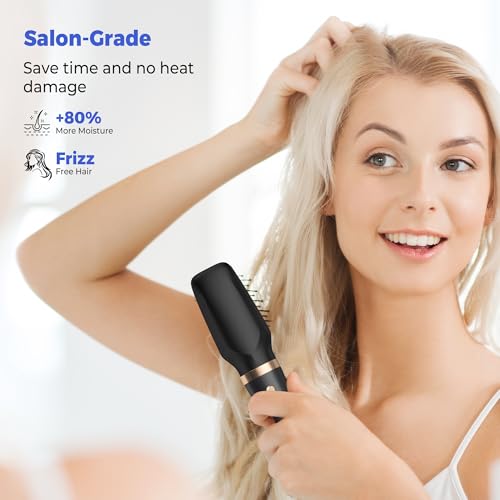 Image of 5 in 1 Blow Dryer Brush, Negative Ion Hair Dryer Brush Set Upgrade Hot Air Brush Air Styler Curling Wrap Air Curler, Curling Iron Hair Styling Tools As A Gift for Straight /Curl /Drying /Smoothing
