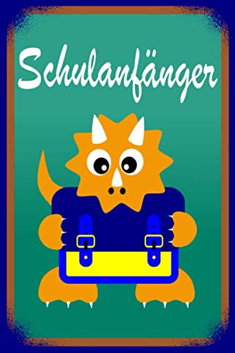 Notizbuch Schulanfänger Dinosaurier mit Schulmappe DIN A5 120 Seiten...