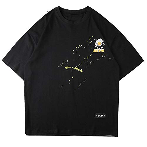 Graffiti IPrint Camisetas de Manga Corta Streetwear Harajuku Hip Hop Casual Camisetas de Manga Corta Hombres Summer Tops