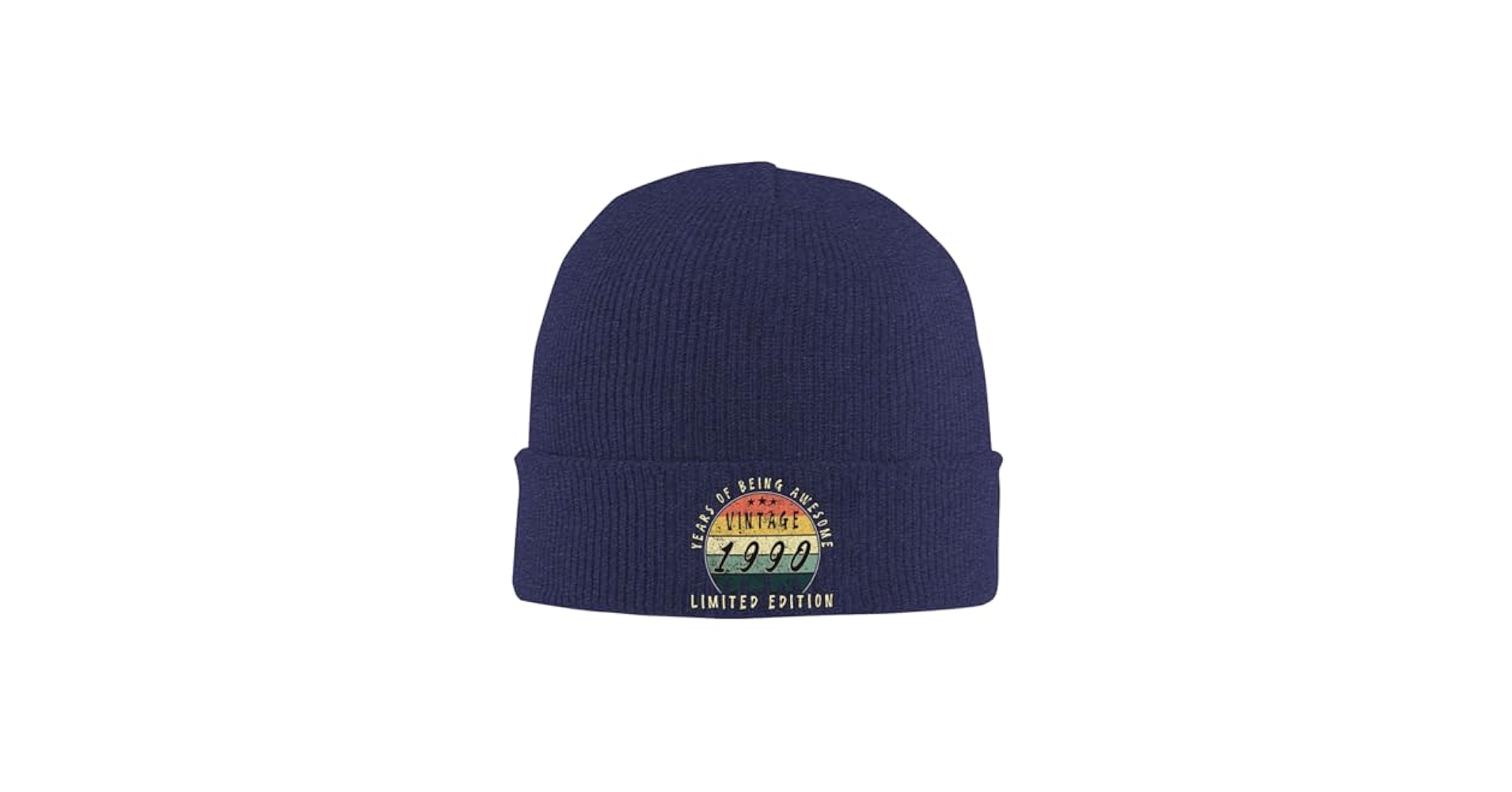 Vintage 1990 Limited Edition Beanie Hat Cuffed Knit Skull