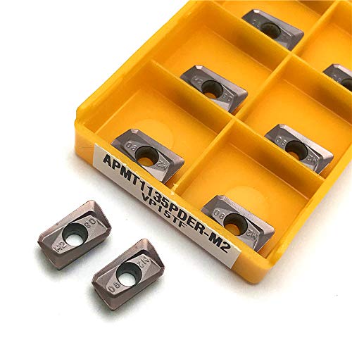 APMT1135 M2 APMT1135 H2 Indexable Milling Inserts Carbide Inserts High Quality Cutting Lathe Tool CNC Milling Turning Tool(APMT1135 M2 VP15TF)