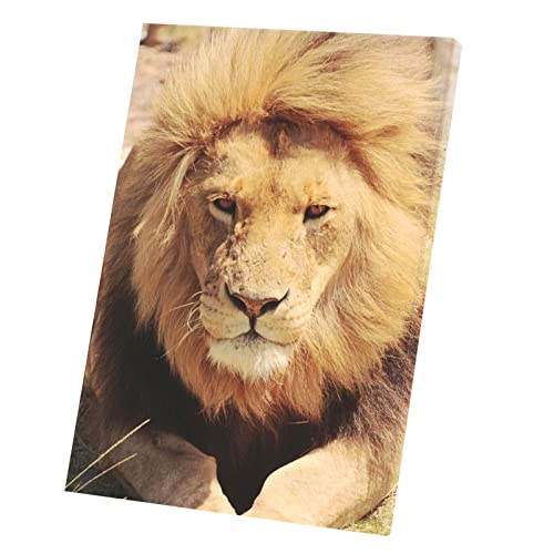 Tableau lion pour habiller un mur vide toile sauvage 40x56 cm