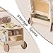 ROBOTIME Wooden Baby Walker, Baby Push Walker, Baby Activity Center Toys - Toddler Walking Activity Center Push Toys with Safety Brake, Baby Walker for Motor Skills (Rattan Doll Walker)