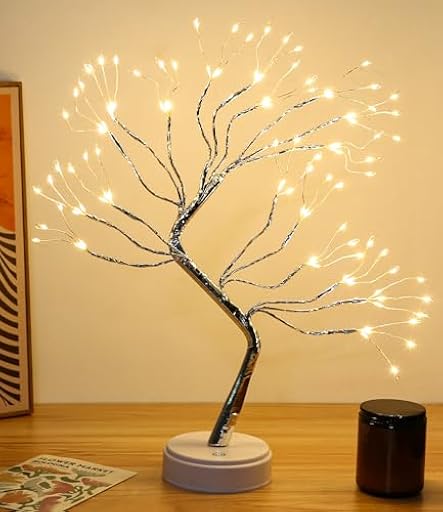 Xaosin Lámpara Árbol Bonsai 108 LED - Luces Decorativas USB o Pilas, Luz de Abedul Ajustable para Navidad, Decoración Hogar y Habitación | Ya disponible en tu tienda friki favorita! En mundofriki.es!