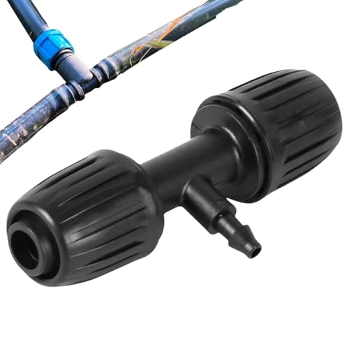 Seyrnicay Accesorios de riego, conectores de líneas de goteo, sistema de goteo de agua, conectores de líneas de goteo conectan en T, adaptador de manguera de jardín, conectores en T