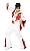 Smiffy's Costume per Travestimento da Elvis, incl. Maglietta, Pantaloni, Mantello e Cintura. Taglia: M, Colore: Bianco