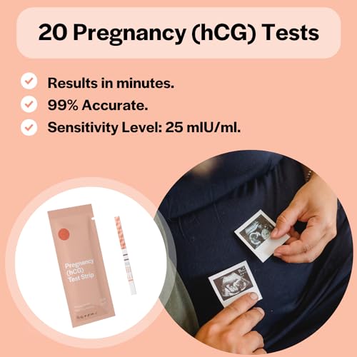 Ovulation Test Strips & Pregnancy Test Strips Combo Kit | Accurate & Easy to Read 5mm Strips | Pregnancy Tests Early Detection | Fertility Test | Ovulation Tests 50 LH + 20 hCG Test Strips