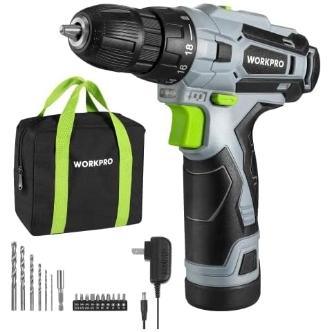 WORKPRO 12V Cordless Drill Driver Kit Cover