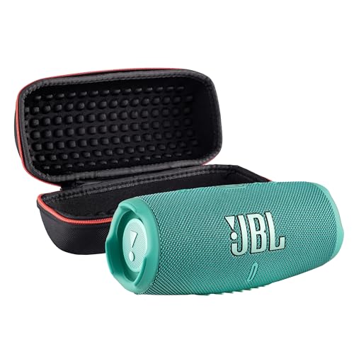 JBL Charge 5 Wireless Bluetooth Speaker (Teal) | Rugged IP67 Waterproof Outdoor Audio with Deep Bass & 20H Playtime | Includes Protective Travel Case for Beach, Hiking, Camping, and More