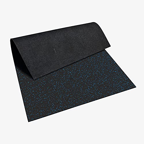 Incstores 3/8 Inch Thick Premium Rubber Floor Mat | Large Workout Mat For A Stronger And Safer Workshop, Home Gym, Commercial Weight Room, Or Horse Stall | 4X6 Feet, Blue, 1 Mat #TOP2