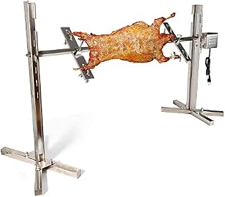 Futchoy 53" Large Grill Rotisserie Spit Roaster Rod Charcoal BBQ Pig Chicken 15W Motor