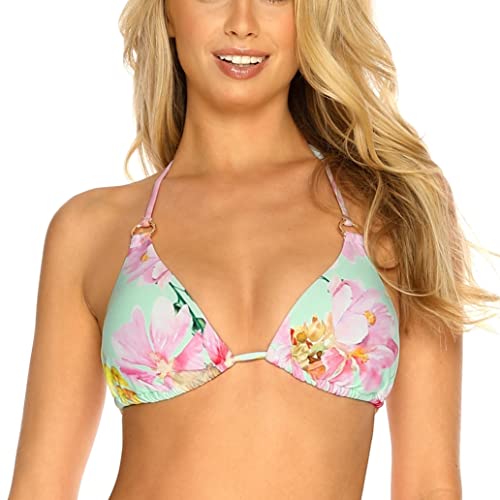 RELLECIGA Bikini para mujer con parte superior de triángulo., Sakura Flowers, S Cover