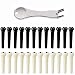 Non-square 24 PCS Plastic Acoustic Guitar Bridge Pins Pegs with Bridge Pin Puller Remover, Ivory & Black.