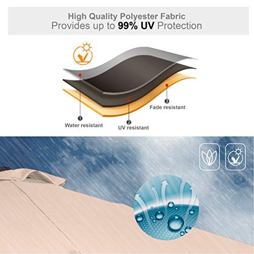 PHI-VILLA-15ft-Large-Patio-Umbrella-with-Base-Double-sided-Outdoor-Umbrella-Beige PHI VILLA 15ft Large Patio Umbrella with Base Double sided Outdoor Umbrella Beige