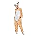 Produktbild KiKa Monkey Jumpsuits Tier Cartoon Sleepsuit Karneval Cosplay Pyjama Erwachsene Kostüme Unisex Overall Pyjama (XL, Giraffe)