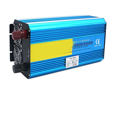 Inversor Para Coche, 300 0W / 6000W Inversor de energia DC 12V / 24V a AC 220/230/240 LED Voltaje de la onda sinusoidal de voltaje convertidor de carga conversor de carga Socket universal(12V Universa