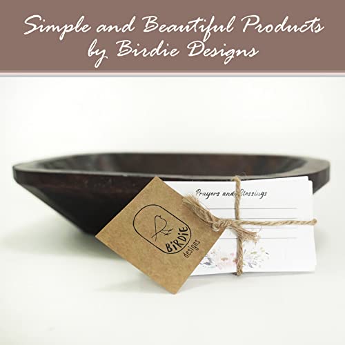 Prayer Dough Bowl With Cards - Wooden Dough Bowl 9.5 Inch - Rustic Wood Bread Bowls #TOP6