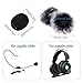 Microphone Cover Furry Windscreen & Foam Cover Set for Lavalier Lapel Microphone Microphone Cover Professional Lapel Headset Windscreen Foam Cover Set