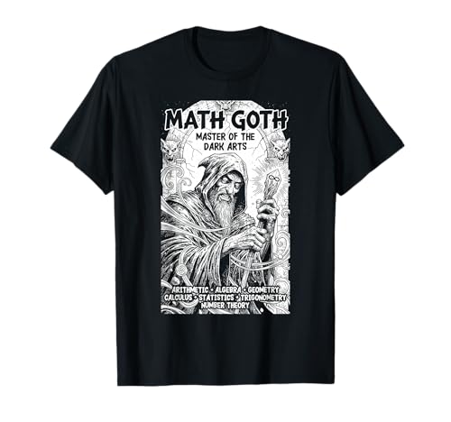 Math Goth Funny Mathematics Lover Vintage Comic Teacher T-Shirt