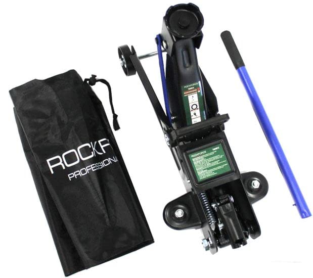 ROCKFORCE Hydraulic Jack 2t with Reinforced Case "Profi" + Storage Case h min 135mm.h max 320mm