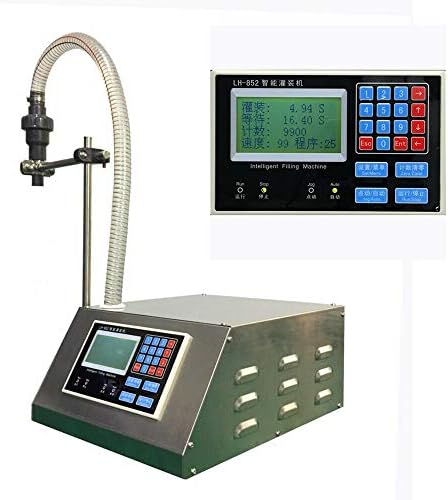 Microcomputer Liquid Filling Machine,Automatic Bottle Filler Pneumatic Liquid Filling Machine,17L/min Capacity 210W Quantitative Bottle Filler for Viscous Liquids Beverage Pharmaceutical Oil Cosmetic