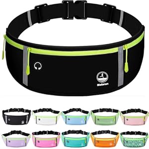 Running Belt Slim Fanny Pack Jogging Pouch Phone Holder Waist Pack – Black