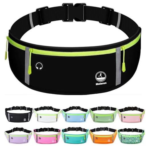 Running Belt Slim Fanny Pack Jogging Pouch Phone Holder Waist Pack - Black