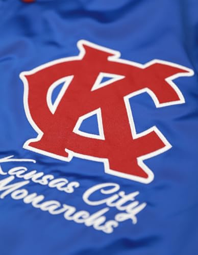 Big Boy Kansas City Monarchs S1 Satin Mens Baseball Jacket [Royal Blue] - ID#68312-146-207-0-03