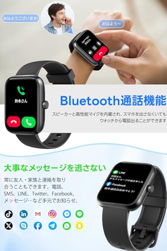 SAIKATI スマートウォッチ IDW25 1.83インチ