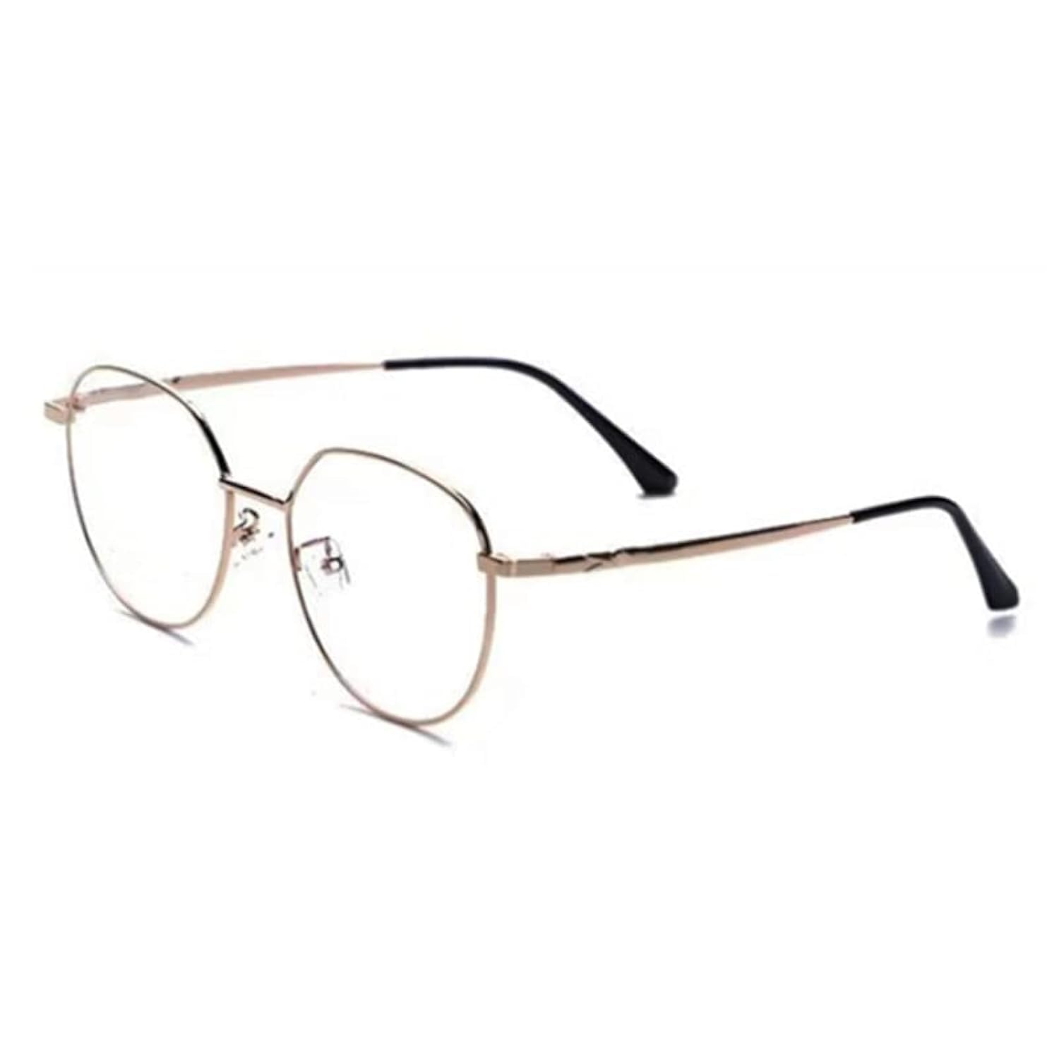 Vbeijll Vintage Blue Light Blocking Glasses with Metal Frame - Protect Your Eyes from Digital Eye Strain, Headaches, and Insomnia - Perfect for Reading, Gaming, and Working on Computer - Gold