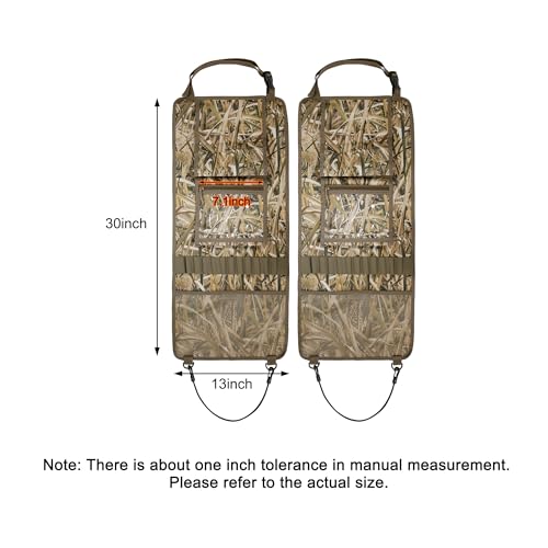 MYDAYS 2 Pack Tactical Seat Back Gun Rack, Camo Front Seat Gun Organizer with Molle Panel Vehicle Gun Holder for Hunting Rifles/Shotguns (Camo2) - Thumbnail 5