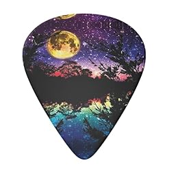 Night Sky With Trees Lot de 6 médiators pour guitare acoustique, guitare électrique, basse, ukulélé – fins, moyens et… - Les Beatles, Paul McCartney, John Lennon, RIngo Starr, George Harrison Night Sky With Trees Lot de 6 médiators pour guitare acoustique, guitare électrique, basse, ukulélé – fins, moyens et… – Image 3