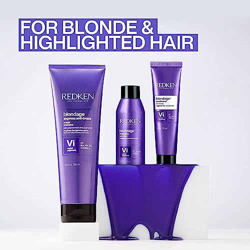 Image of Redken Blondage Color Depositing Purple Conditioner For Blonde Hair - Tones & Moisturizes Brassy Hair