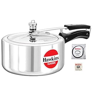 3.5 Litre Hawkins Classic Aluminium Pressure Cooker – Bundle with LSL Cookbook
