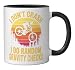 Funny Mountain Bike Design For Men Women Kids Downhill MTB Ceramic Mug, Black/White