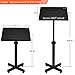 Bonnlo Classic Lectern Podium Stand, Height Adjustable Mobile Podium, Multi-Purpose Tabletop for Speech, Lecture, Church, Reading or Laptop Desk with Edge Stopper, Black