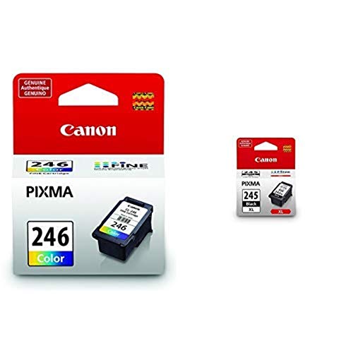 Canon CL-246 Color Ink Cartridge, Compatible MX490, MX492, MG3020,MG2920,MG2924, iP2820,MG2525 and MG2420 AND PG-245XL Black Cartridge