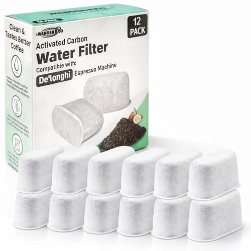 12 Pack Activated Charcoal Water Filter for Delonghi Espresso Machine COM530M COM532M BCO430 and More | Compatible with Delonghi Filter Replacement Accessories 7313285779