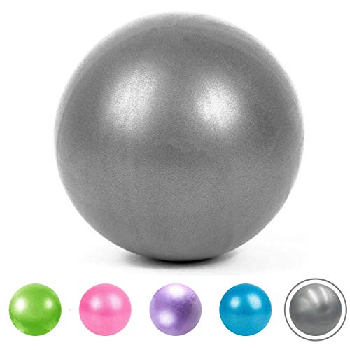 Mini Exercise Pilates Balls for Yoga 9 Inch - Stability Pilates Exercise Training Gym Anti Burst and Slip Resistant Balls with Inflatable Straw(Purple)